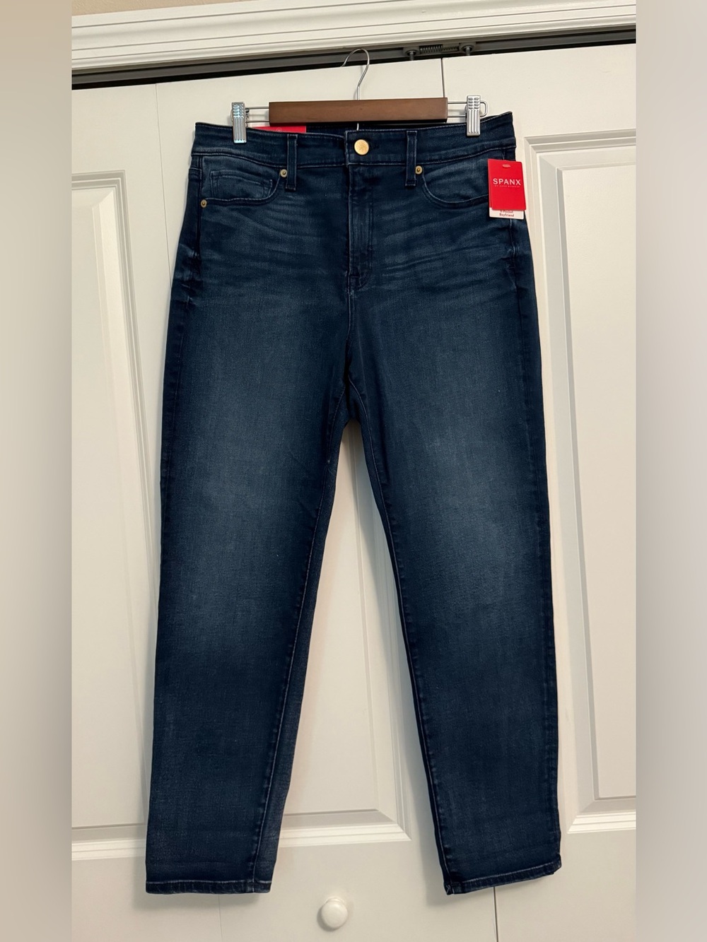Spanx High-Rise Dark Blue Skinny Jeans for Women size 30